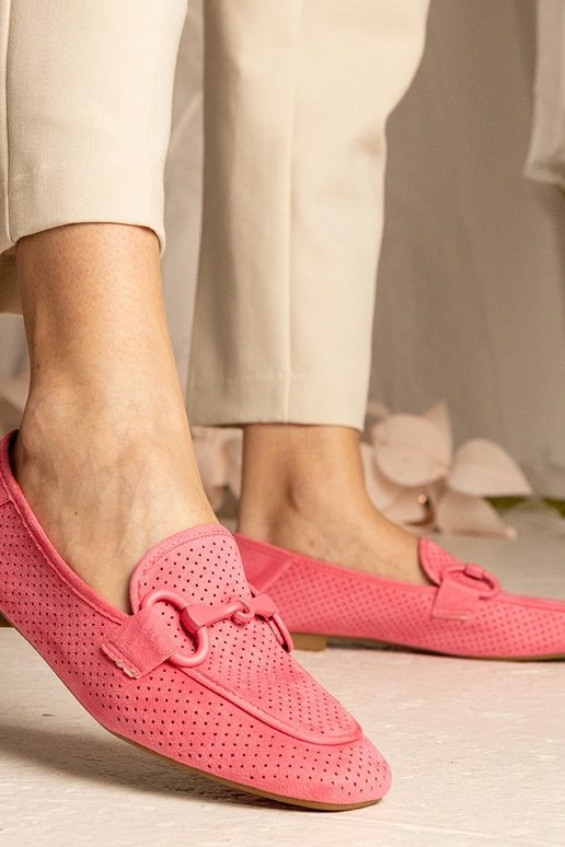 Rozā dāmu caurspīdīgas mokasīni ar...