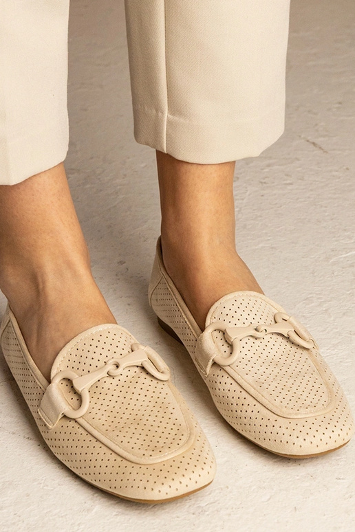 Bēšas dāmu caurspīdīgas mokasīni ar...