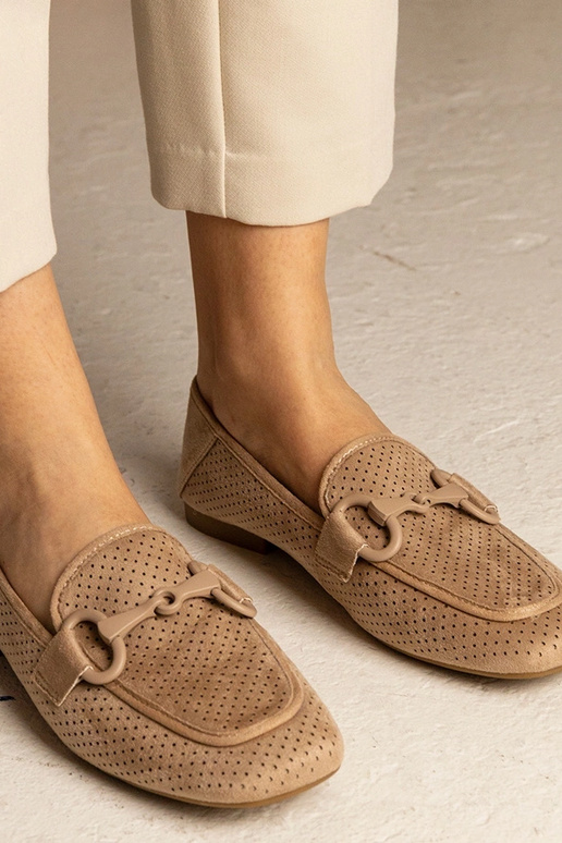 Brūni dāmu caurspīdīgas mokasīni ar...