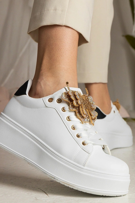 Balti un melni sporta apavi ar...