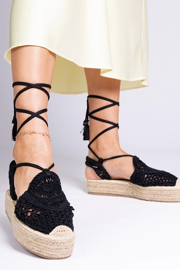 Melni pinumi espadrilu tipa...