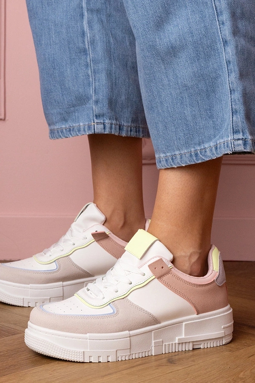 Balti-pelēki sieviešu sporta apavi uz...