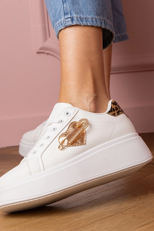 Balti sieviešu sporta apavi ar... Balti sieviešu sporta apavi ar...