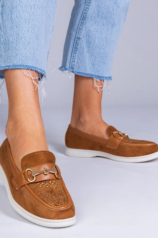 Rudi mokasīni no mākslīgās ādas ar...