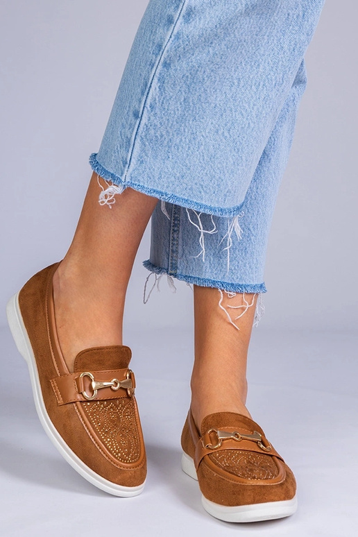 Rudi mokasīni no mākslīgās ādas ar...