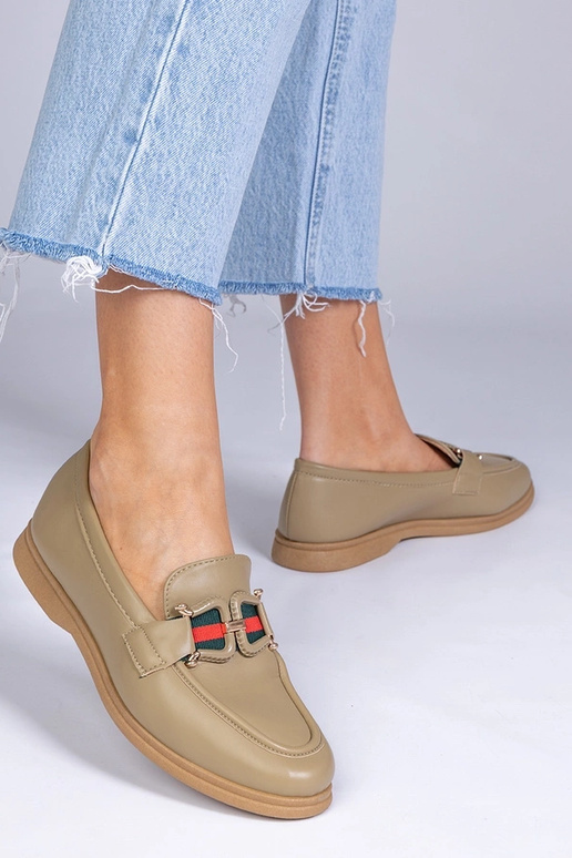 Melni mokasīni no mākslīgās ādas ar...