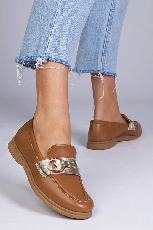 Brūnie mokasīnas no eko-āda ar...