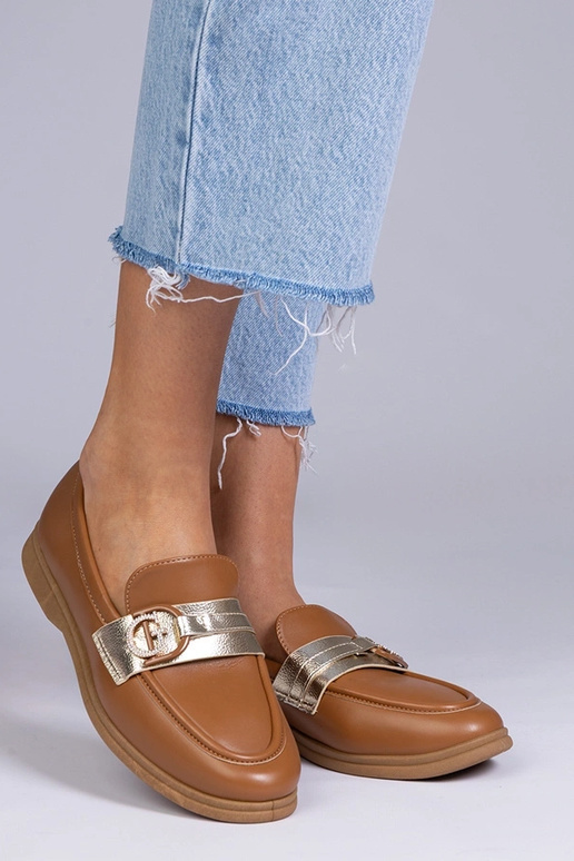 Brūnie mokasīnas no eko-āda ar...