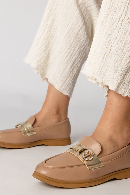 Kreminas mokasīni no eko-ādām ar...