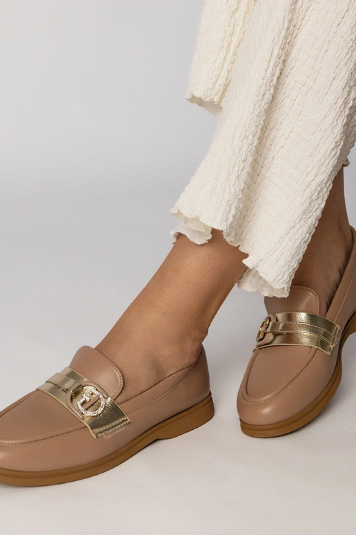 Kreminas mokasīni no eko-ādām ar...