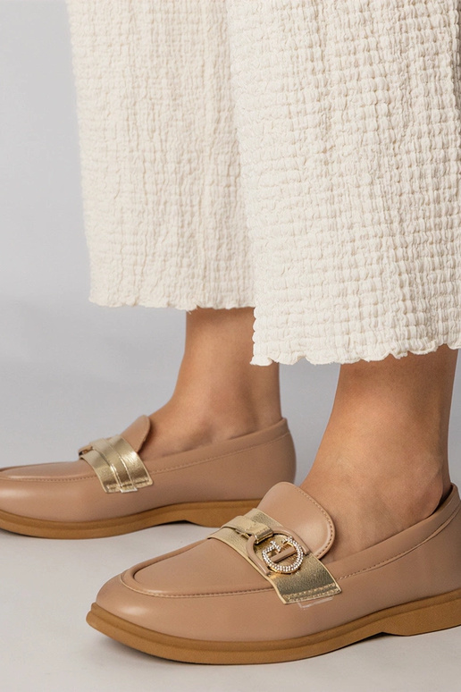 Kreminas mokasīni no eko-ādām ar...