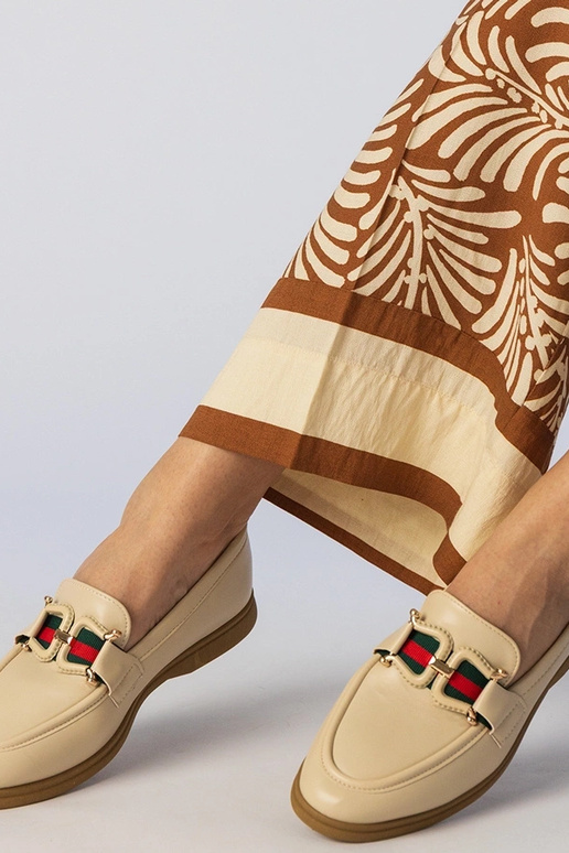 Kreminas mokasīni no eko-ādām ar...