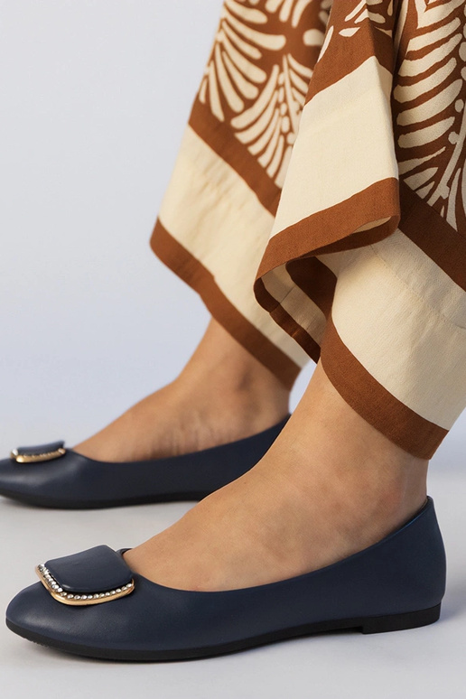 Tumši zila sieviešu balerīnas ar...