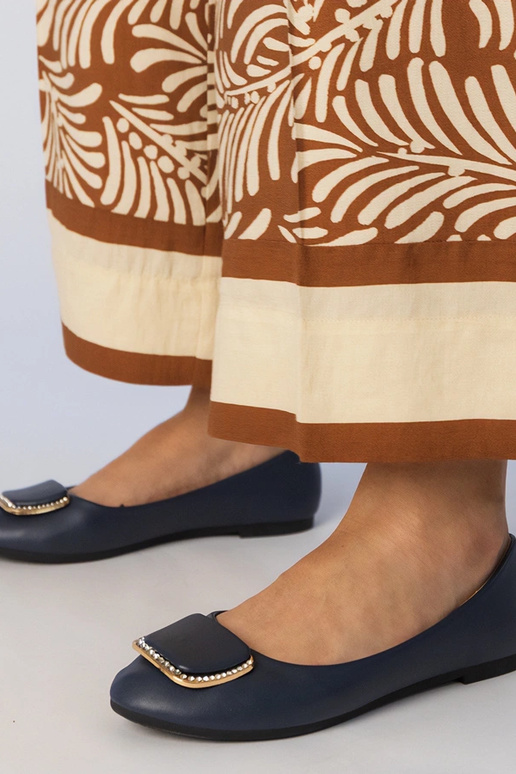 Tumši zila sieviešu balerīnas ar...