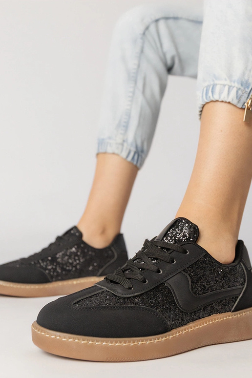 Melni sieviešu sporta apavi ar...