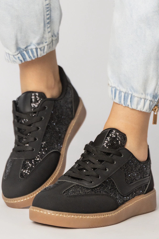 Melni sieviešu sporta apavi ar...