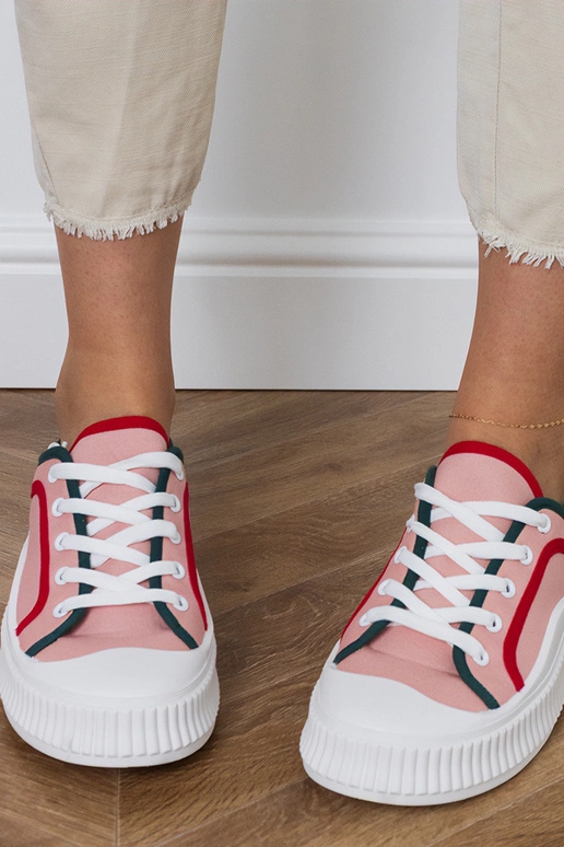 Rozā sieviešu apavi uz platformas,...