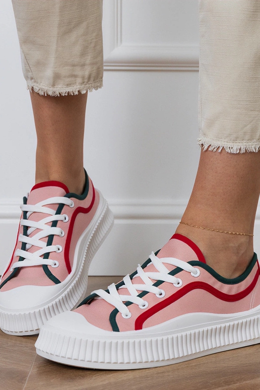 Rozā sieviešu apavi uz platformas,...