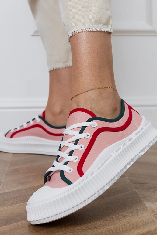 Rozā sieviešu apavi uz platformas,...