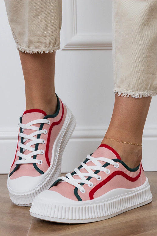 Rozā sieviešu apavi uz platformas,...