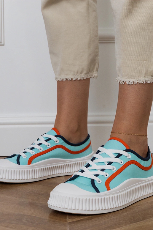 Zili sieviešu apavi uz platformas,...