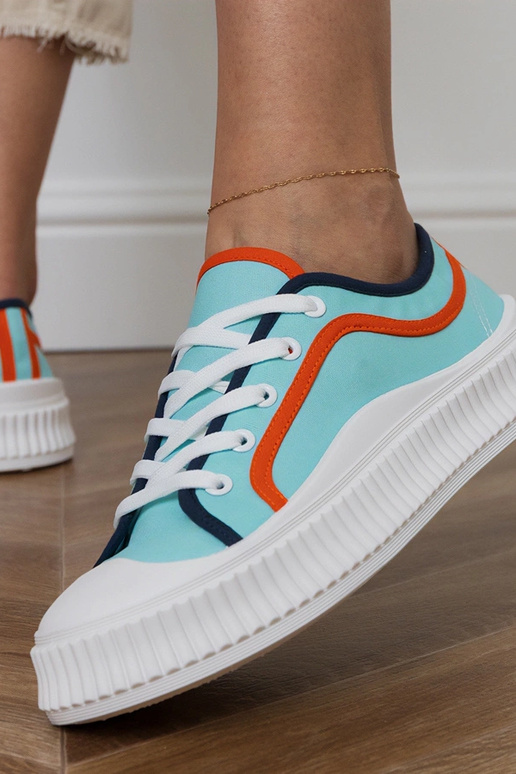 Zili sieviešu apavi uz platformas,...