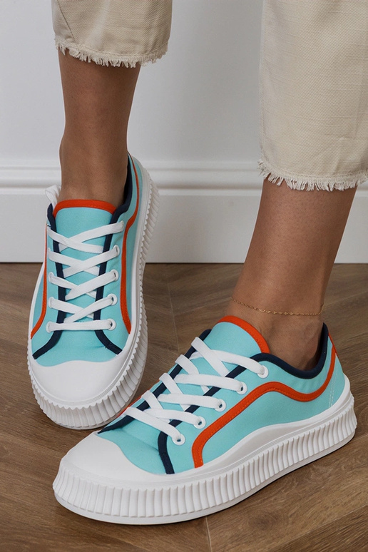 Zili sieviešu apavi uz platformas,...