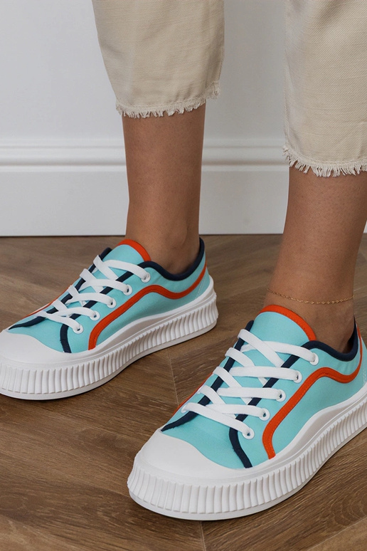 Zili sieviešu apavi uz platformas,...