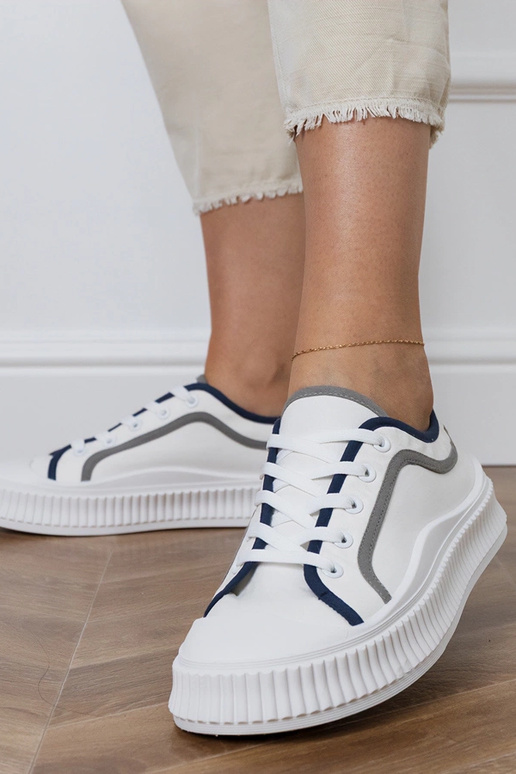 Baltie sieviešu apavi uz platformas,...