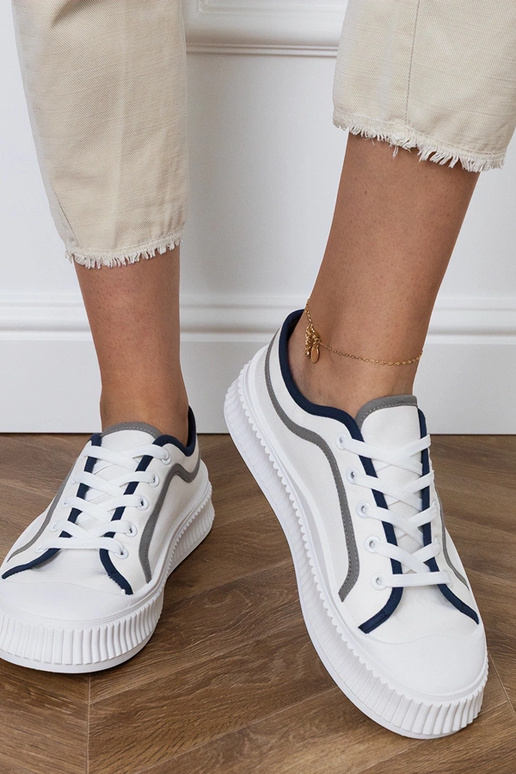 Baltie sieviešu apavi uz platformas,...