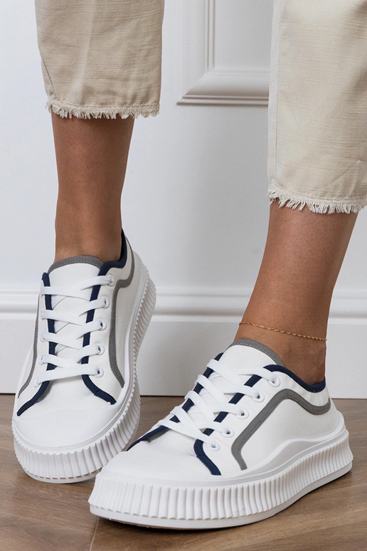 Baltie sieviešu apavi uz platformas,...