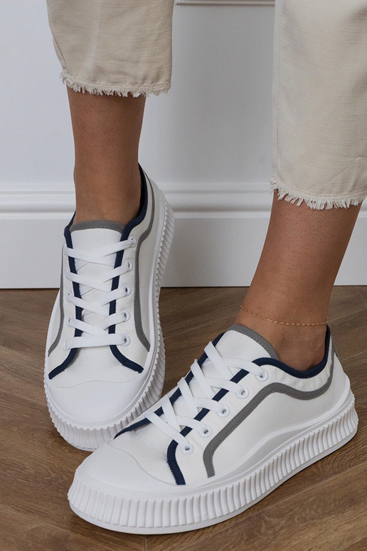 Baltie sieviešu apavi uz platformas,...