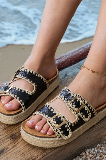 Melnas espadrilu tipa čības... 2