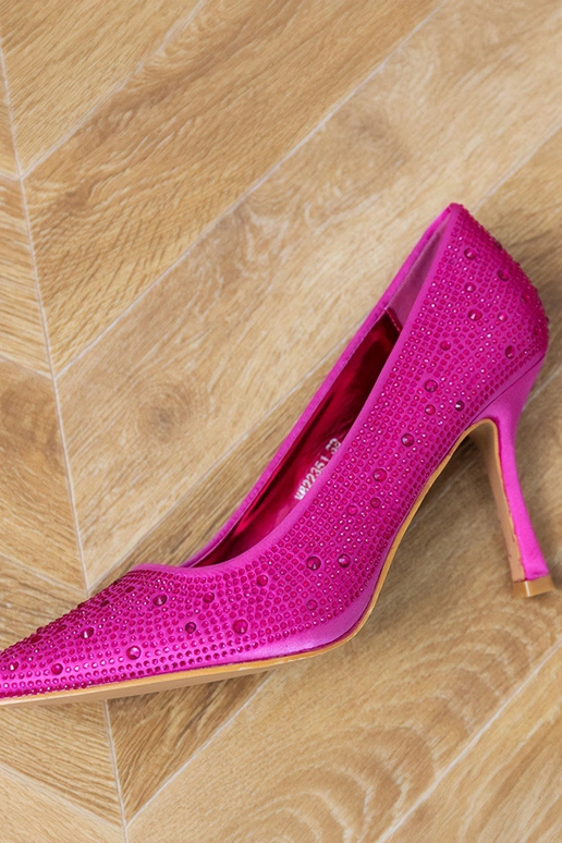 Rozā zīda sandales ar cirkoniem Kortis