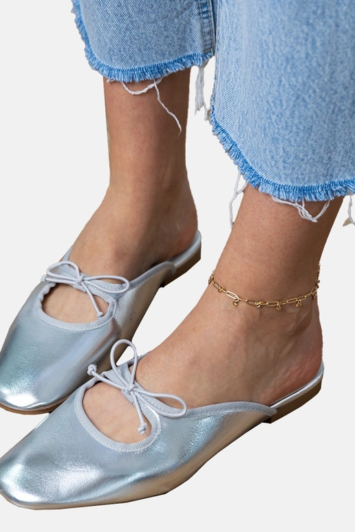 Sudraba slēgtas šlepetes uz... Sudraba slēgtas šlepetes uz...