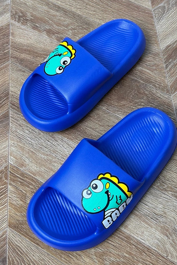 Zilas bērnu čības ar rakstiem Milos 2