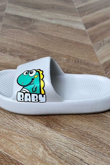 Pelēkas bērnu čības ar rakstiem Milos 2