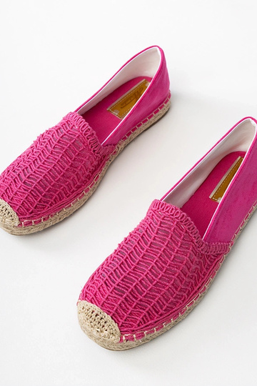 Rozā caurspīdīgas espadrilas uz platformas Plevis 2