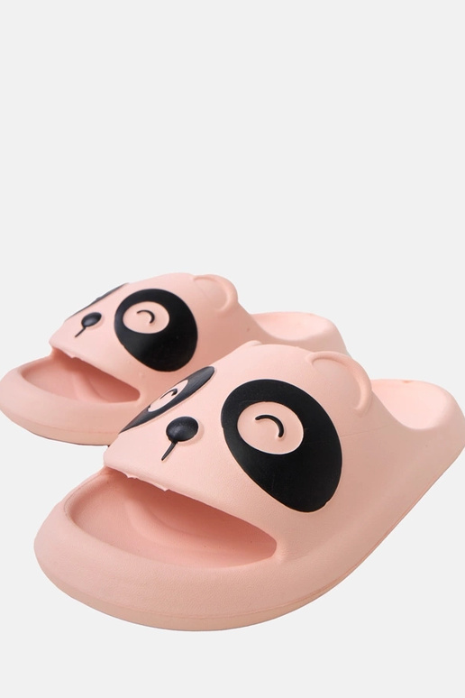 Rozā bērnu čības ar pandu motīviem Ketti