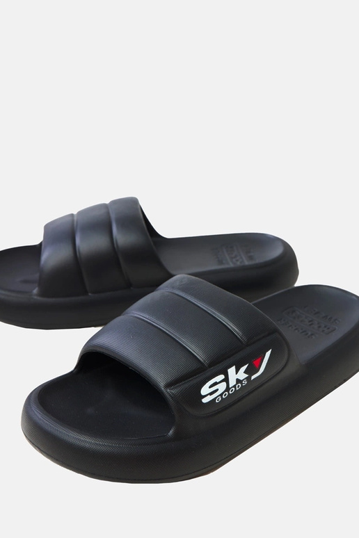 Melnas vīriešu gumijas čības Torwald