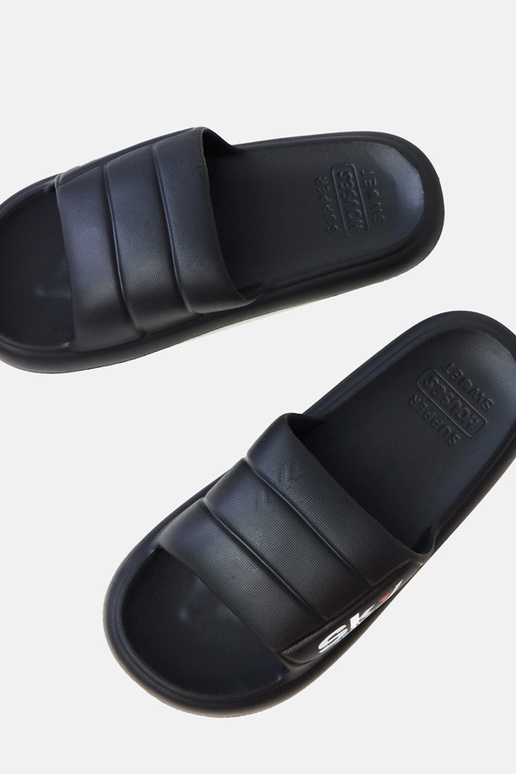 Melnas vīriešu gumijas čības Torwald