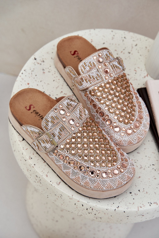 Dekorētas Čības ar platformu smilšu krāsas Terfitra