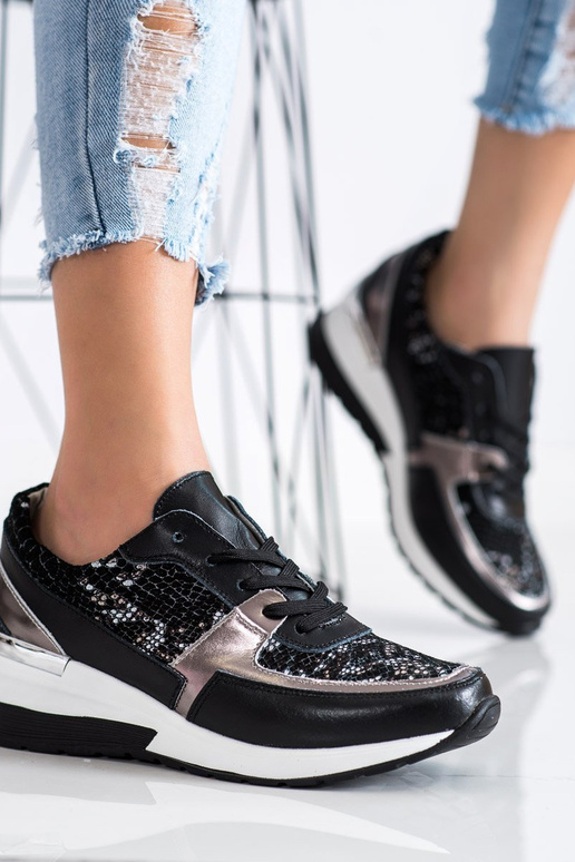 snekarsy  Melnas krāsas Shelovet snekarsy  Melnas krāsas Shelovet