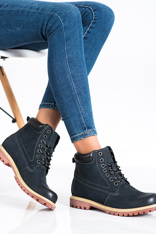 Ikdienišķi Sieviešu zābaki Zilas krāsas