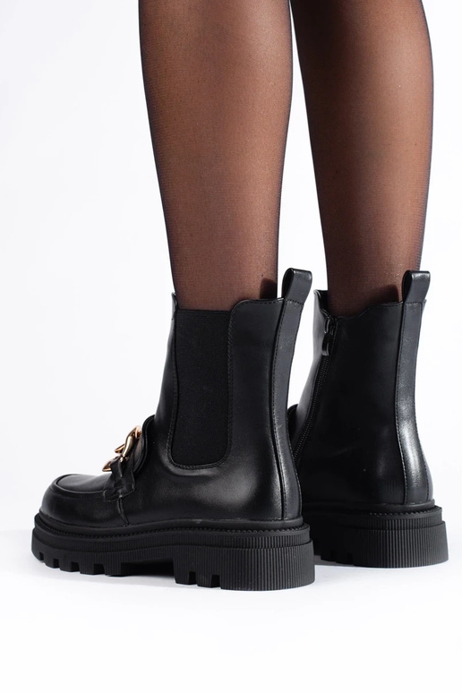 Sieviešu zābaki ar platformu ar ķēdi