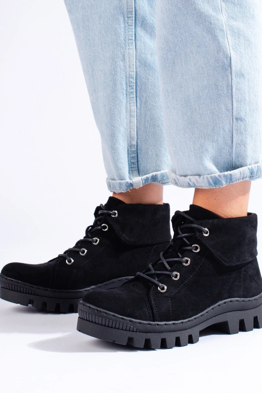 melnas krāsas Sieviešu zābaki S.Barski