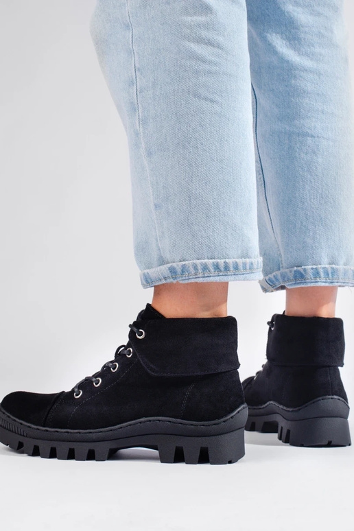 melnas krāsas Sieviešu zābaki S.Barski