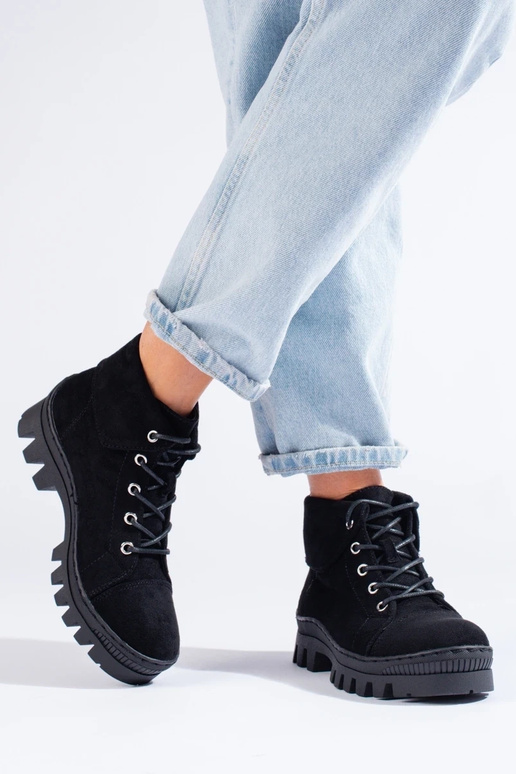 melnas krāsas Sieviešu zābaki S.Barski