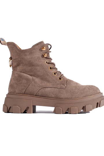 zamšādas sieviešu zābaki uz...