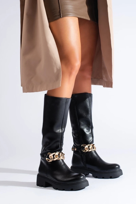 Sieviešu garie zābaki ar ķēdi no eko...